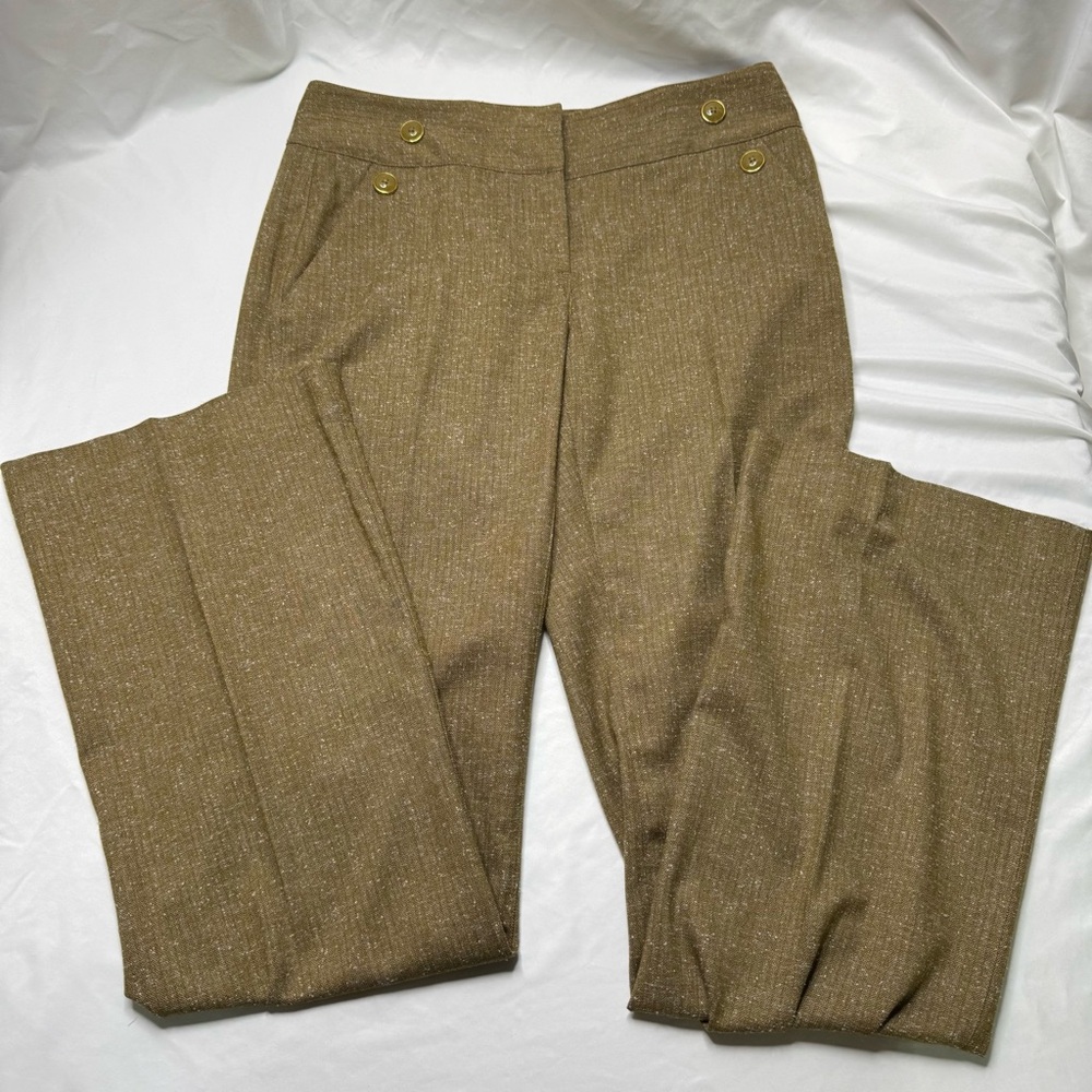 CAbi Tan Trousers with Gold Buttons